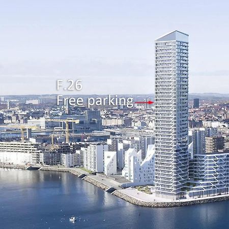 26-Etage Lejlighed Med Utrolig Havudsigt Århus Extérieur photo