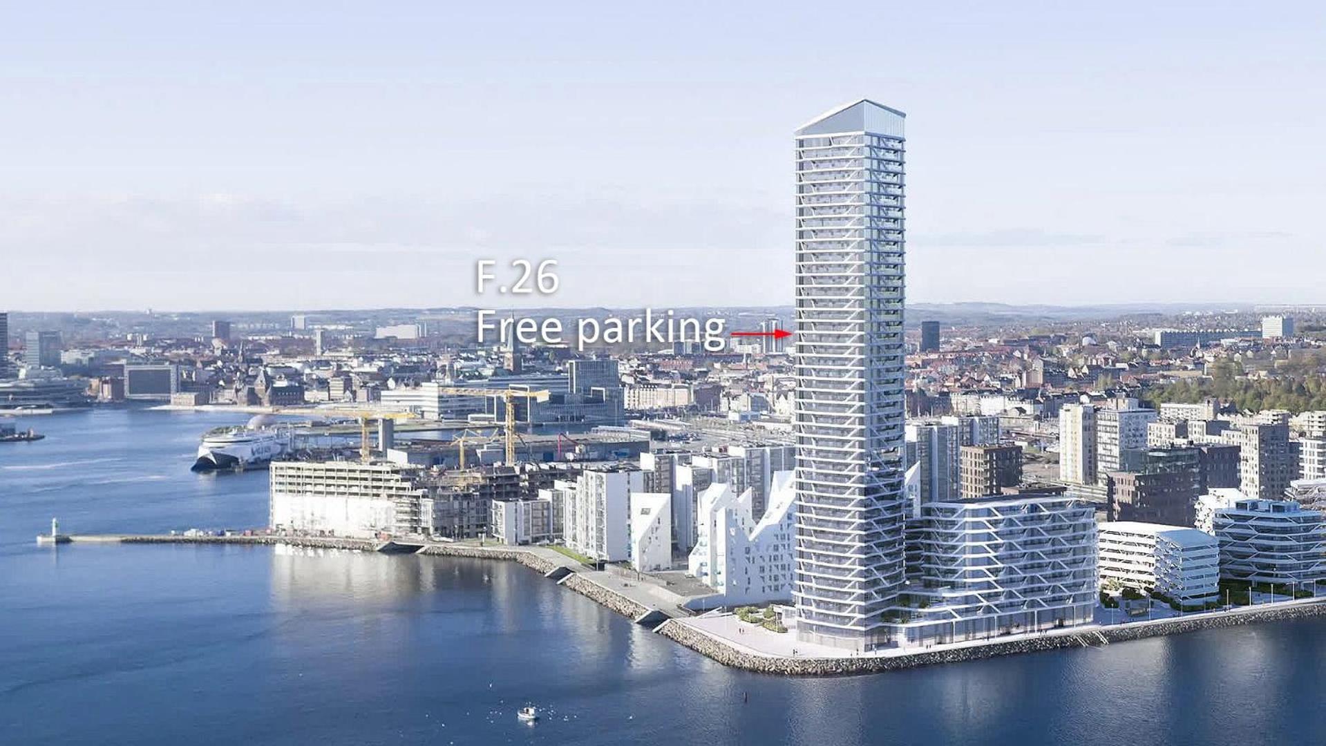26-Etage Lejlighed Med Utrolig Havudsigt Århus Extérieur photo